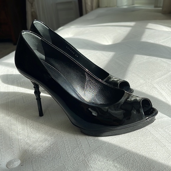 Gucci patent leather high heel with bamboo detail on heel size 39 - Picture 6 of 6